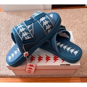 Kappa 222 Banda Mitel 1, Slide Sandals Blue Sky-White-Grey-Lt Unisex 8